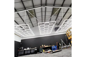 High Quality Customized Garage Light Hexagonal Led Light Fast Delivery Energy Saver Light Ceiling for Car Wash