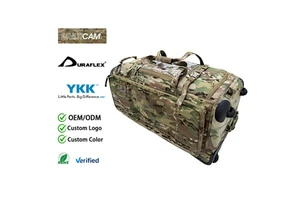 142L Heavy Duty Tactical Rolling Duffel Bag Large Capacity Wheeled Gear Luggage With MOLLE Panels For Outdoor Deployment
