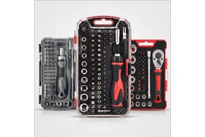 Complete 73 Count Magnetic Black Red Silver Multi Functional Portable Electronics Precision Screwdriver Set OEM Hard Case