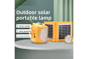 High Power IP54 Waterproof Lithium Battery LED Solar Floodlight Functional Outdoor Garden Camping Light Solar Camping Light
