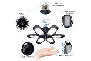 Best Deformable 6500K High Brightness Shop Work Hexagon Motion Sensor Wokrshop Light Lamp in Garage