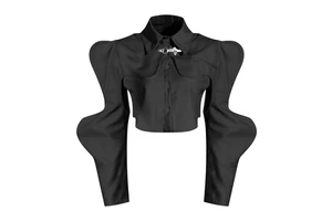 2026 New Women Two Piece Set Sleeveless Cropped Shirt With Shawl Vest Unique Design Niche Fashion Matching Outfit
