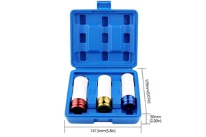 3Pcs Car Wheel Lug Nut Protector Sleeve Set for Auto Repair