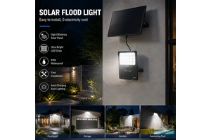 New Design Patent IP66 Outdoor Solar Flood Light High Brightness Waterproof LED Solar Security Light For Garden Yard Street Wall