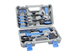 39-Piece Multi-Function Carbon Steel Hand Home Repair Tool Kit Hard Case Adjustable Wrenches Hammer Electrical Work OEM