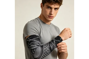 Premium Polyester/Spandex Compression Arm Sleeves for Sports and Recovery Spring/Summer/Autumn Use