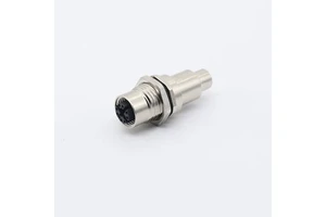 IP67 Waterproof M12 X-Coding Shielded Connectors 2/2/6/8 Pin Front Lock Panel Mount Female Socket For PCB
