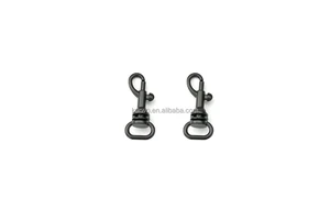 2026 Factory Manufacture Black Metal Lobster Clasp Swivel Snap Handbag Hook Carabiner Buckle for Bag