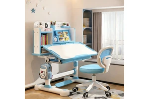 Height Adjustable Eco-Friendly Durable Study Desk Chair Set Ergonomically Designed Tiltable Desk Living Room School Furniture