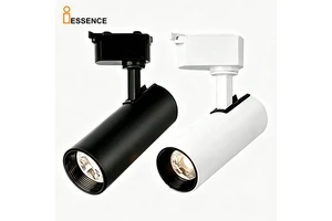 IESSENCE COB LED Track Light 15W 25W 30W 40W Adjustable 2 Wire Rail Spotlight Aluminum Ceiling Track Lighting for Shop Store
