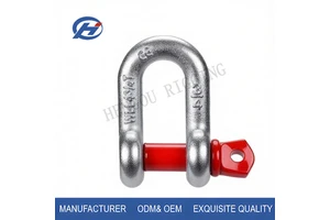 Hot Sale G210 D Carbon Steel Galvanized Shackle 0.5T-6.5T Forged Safety Bolt Pin Lifting Shackles Rigging Hardware Factory