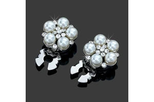 Wholesale Shiny Multicolor Crystal Flower Removable Button Covers & Cuff Decoration Clip For Women's Shirts Jewelry Accessories