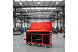 Lockable Wheeled Tool Cabinet with Backboard, Heavy Duty for Factory and Warehouse Use
