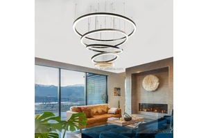 Modern Customize Hanging Aluminum Light Profile Curved Led Linear Ceiling Ring Light Aluminum Profile