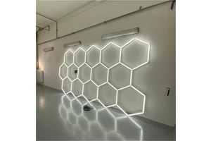 Best Price 6500k Simple White Ceiling Light Garage Hexagonal Garage Work Light Latest LED for Car Wash Work Quality Product