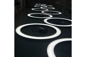 Modern Customize Curved Led Linear Ring Light Aluminum Bendable Extrusion Curve LED Profile With Diffuser For Decorations
