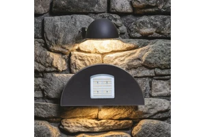 Decorative Outdoor Lighting Single Side up Down Lighting Photocell Sensor Emergency Back up 3cct Wattage Half Crescent Wall Pack
