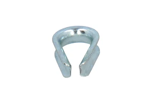 Zinc-plated cable thimble for 10 mm cable.