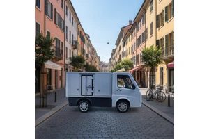 Mini Electric Pick up Truck with Cargo Box and Side Drop Beds for City Short Distance Transportation