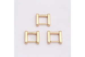 Customizable Gold Metal Rectangular Buckles for Bag Straps Belts and Leather Crafting Accessories