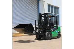Hot New Products 3T Lithium Stacker With Bucket Shovel Attachment Hand Manual Electric Forklift For Farm Feed Loading