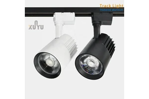 COB LED Track Light Adjustable Surface Mounted Rail Spot Fixture Dimmable for Commercial Shop Indoor Lighting