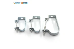 Adjustable Electro Steel J Shape Loop Conduit Hanger Pipe Clamp With Threaded Rod