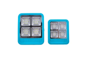 4 Grid LED COB Floodlight with Replaceable Battery and Bracket 5000K Daylight IP44 Rated Garden Light