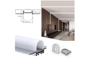 62*13MM Hot Sale Led Profile Trimless Plaster Gypsum Wall Profile For LED Strips Light Recessed Mounted Drywall Aluminum Led Pro