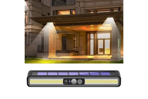 Solar Light with Pir Motion Sensor 3 Lighting Modes Motion Sensing Wall Light Outdoor IP65 Waterproof Dusk to Dawn Solar Lamp
