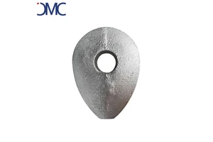 JMC DIN3091 Heavy Duty Malleable Solid Steel Galvanized Thimble Eye 36MM European Type Wire Rope Thimbles