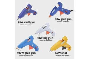 Hot Melt Glue Gun Yiwu Model 0719 Manufacturer Wholesale Multi-color Multi-power 7mm 11mm Glue Sticks Manual Non-scalding