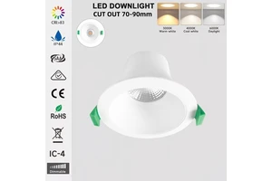 European LED Downlight 12W 3CCT Ce IP44 Waterproof Reflector Cup Dimmable Down Light Aluminum Office Home Hotel Modern led Light
