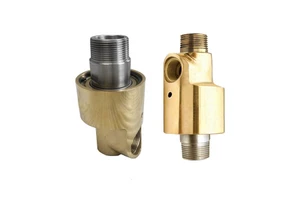 Dual Flow BSP Thread High Speed Rotary Union for Circulating Media Such As Water, Hydraulic Oil, and Air