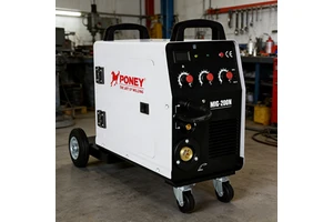 Industrial Dual Voltage 220V/380V MIG Welding Machine with Wheels-- MIG/MAG/Flux & MMA 4-in-1 for Quality Welding Job