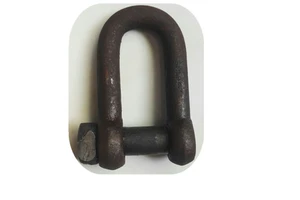 Jimo Factory Direct European Style D-Type Black Trawl Shackle with Cross Pin for Electricity Construction & Fishing Applications