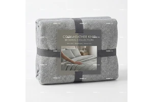 Grey Solid Jersey Knit Cooling Duvet Cover Set 100% T-Shirt Cotton Super Soft Comfy 3pcs With Zipper Closure