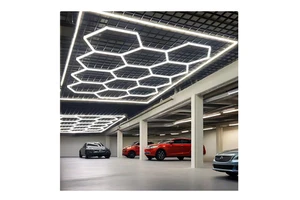 Factory Direct Sale High Quality Hexagonal LED Light for Car Wash Rooms and Garage Ceilings Ideal for Tool Working Areas