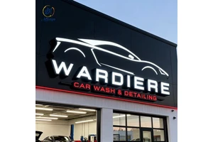 Customized Led Sign Car Washing Shop Signboard Outdoor Waterproof 3d Led Light Letter Logo Sign For Business Outside 3d Signage