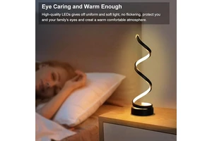 Nordic Modern Spiral LED Table Lamp for Bedroom Minimalist Indoor Lighting Modern Ambient Table Lamp Mesa de Luz Lamparas LED