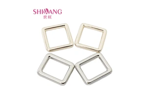 Shiwang Hardware Factory 25mm Nickel Casting Metal Rectangle Ring Buckle for Bag