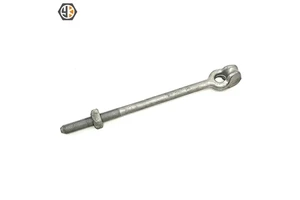 Factory Customized 5/8'' Hot Dip Galvanized Straight Thimble Eye Bolt For Pole Line Hardware