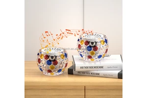 Crystal Effect Transparent Glasses LED Lamp Cup Bluetooth Speaker