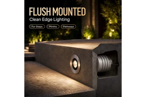 Grooved Cooling Body Exterior Recessed LED Deck Light Outdoor Pathway Deck Well Light 3W DC24V Landscape Garden Ground Bury Lamp