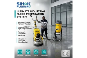 3 Heads Concrete Floor Grinder And Polisher 7.5KW 10HP Professional Floor Grinding Machine Concrete Grinders With Vacuum Port