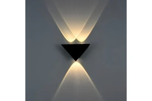 Simple Modern Creative Triangle Outdoor Waterproof Wall Lamp for Courtyard Corridor & Living Room Background