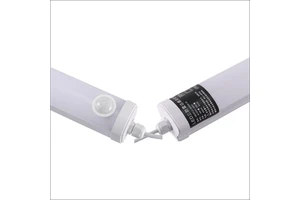 IP65 Waterproof PC LED Tri-Proof Light with Human Infrared & Microwave Radar Sensing for Office Use 4ft 3-Year Warranty
