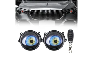 New 3 Inch LED Demon Eye Headlights Projection Lens Dynamic Blinking Eye Car Light Decoration Angel Devil Eyes Lamp 12V IP65