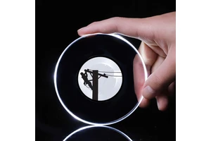 Richshining Custom logo Night Club Promotional Gift Multi Color Waterproof Flashing Led Cup Coaster Light up Pads for Bottle