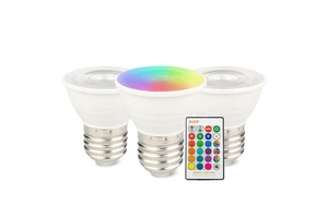 LED Intelligent Remote Control Lamp Cup AC85-265V RGBW Color Dimming Spotlight GU10 E27 Color Changing Bulb Lamp for Home Decor